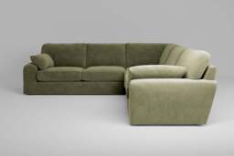 7th Heaven Maxi - Large Corner Sofa, Cotton Blend / Jade - thumbnail 1