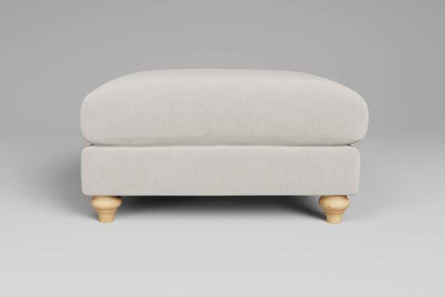 Daydream - Footstool (Large), Luxe Woven Velvet / Snow - image 1