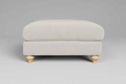 Daydream - Footstool (Large), Luxe Woven Velvet / Snow - thumbnail 1
