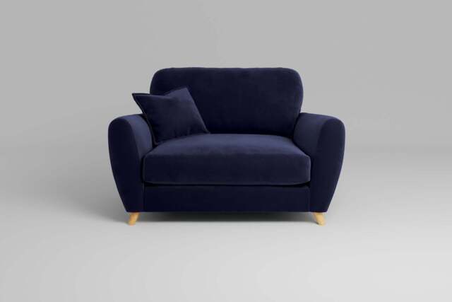 Cloud Nine - Loveseat, Soft Touch Velvet / Midnight Blue