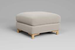 Fusion - Footstool (Medium), Plush Chenille / Chalk - thumbnail 2