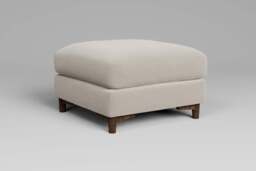 Fusion - Footstool (Medium), Plush Chenille / Chalk - thumbnail 3