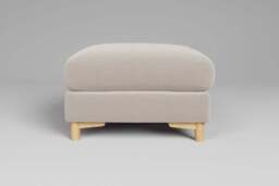 Fusion - Footstool (Medium), Plush Chenille / Chalk - thumbnail 1
