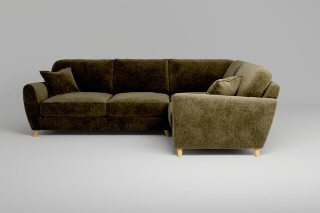 Green Small Corner Sofa - zofa Cloud Nine Small Corner Olive