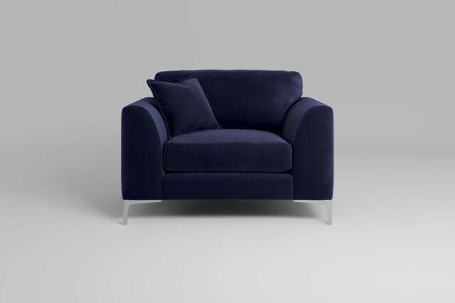 melody - Loveseat, Soft Touch Velvet / Midnight Blue