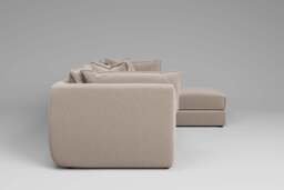 Utopia - 3 Piece with Footstool - Rearrangeable Modular Sofa, Basket Weave / Sand / Casual Trim - thumbnail 2