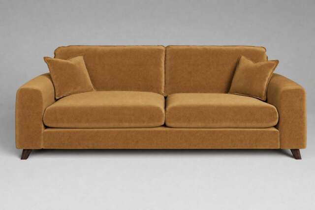Serenity - 4.5 Seater Sofa, Luxe Woven Velvet / Old Gold