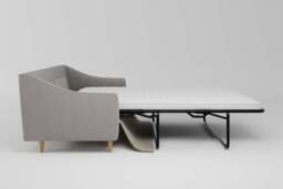 hush - 3 Seater Sofa Bed, Brushed Wool Feel / Pewter - thumbnail 3