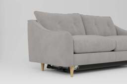 hush - 3 Seater Sofa Bed, Brushed Wool Feel / Pewter - thumbnail 2