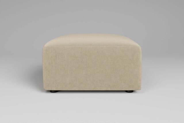 Aura - Footstool - Rearrangeable Modular Sofa, Luxe Woven Velvet / Cloud - image 1