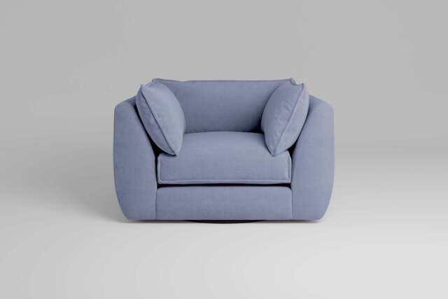 Utopia - Loveseat - Rearrangeable Modular Sofa, Brushed Wool Feel / Denim / Casual Trim - image 1