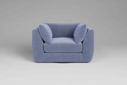 Utopia - Loveseat - Rearrangeable Modular Sofa, Brushed Wool Feel / Denim / Casual Trim - thumbnail 5