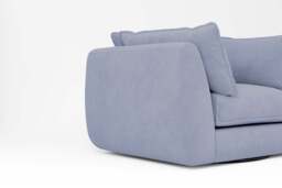 Utopia - Loveseat - Rearrangeable Modular Sofa, Brushed Wool Feel / Denim / Casual Trim - thumbnail 2