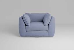 Utopia - Loveseat - Rearrangeable Modular Sofa, Brushed Wool Feel / Denim / Casual Trim - thumbnail 1