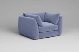 Utopia - Loveseat - Rearrangeable Modular Sofa, Brushed Wool Feel / Denim / Casual Trim - thumbnail 4