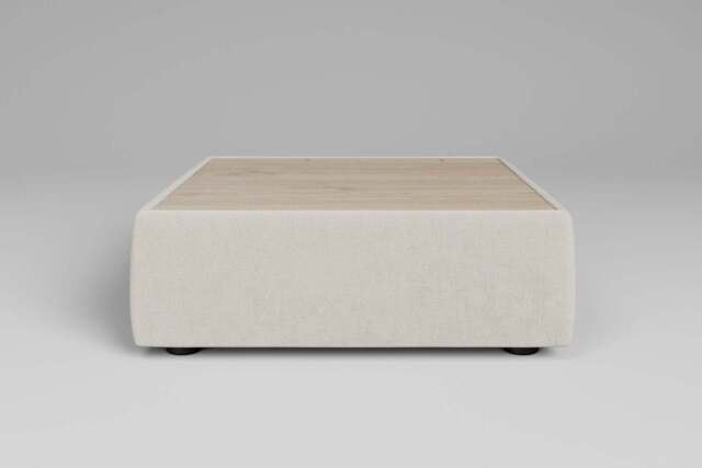 Utopia - Coffee Table - Rearrangeable Modular Sofa, Oak / Luxe Woven Velvet / Snow - image 1