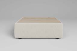 Utopia - Coffee Table - Rearrangeable Modular Sofa, Oak / Luxe Woven Velvet / Snow