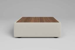 Utopia - Coffee Table - Rearrangeable Modular Sofa, Oak / Luxe Woven Velvet / Snow - thumbnail 4