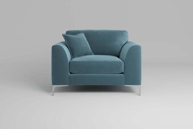 melody - Loveseat, Soft Touch Velvet / Sea Green