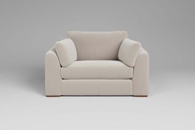 Muse - Loveseat, Plush Chenille / Chalk - image 1
