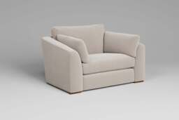 Muse - Loveseat, Plush Chenille / Chalk - thumbnail 2