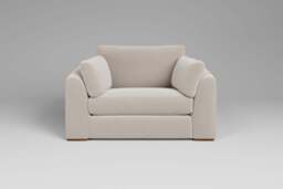 Muse - Loveseat, Plush Chenille / Chalk - thumbnail 1