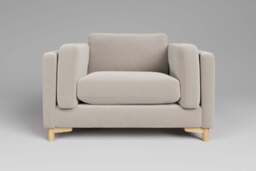 Fusion - Large Chair, Plush Chenille / Chalk