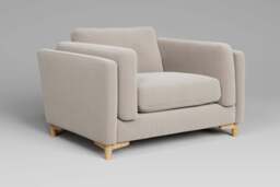 Fusion - Large Chair, Plush Chenille / Chalk - thumbnail 2