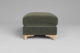 Fusion - Footstool (Small), Luxe Woven Velvet / Pine