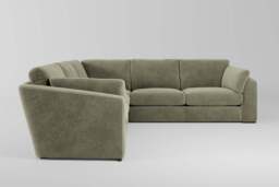 Muse - Large Corner Sofa, Cotton Blend / Jade - thumbnail 2