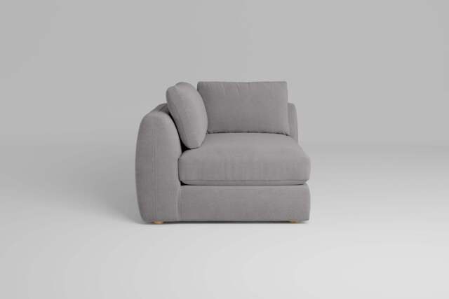 Zen - All-in-one - Corner, left & right arm, Brushed Wool Feel / Pewter / Standard Back Cushions - image 1