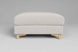 Fusion - Footstool (Large), Luxe Woven Velvet / Snow