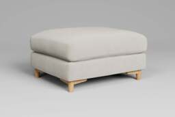 Fusion - Footstool (Large), Luxe Woven Velvet / Snow - thumbnail 2