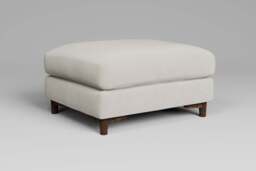 Fusion - Footstool (Large), Luxe Woven Velvet / Snow - thumbnail 3