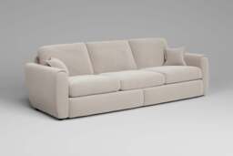 Tranquil - 5 Seater Sofa, Plush Chenille / Chalk - thumbnail 2