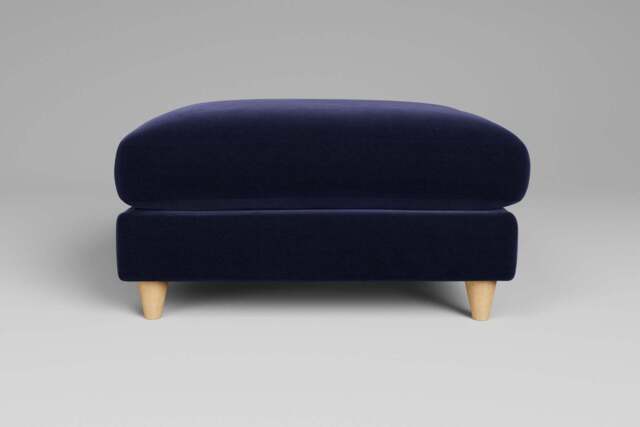 Cloud Nine - Footstool (Large), Soft Touch Velvet / Midnight Blue