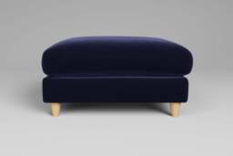 Cloud Nine - Footstool (Large), Soft Touch Velvet / Midnight Blue