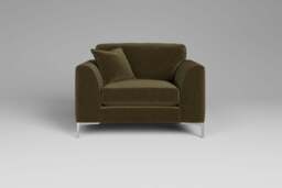 melody - Loveseat, Luxe Woven Velvet / Forest Green