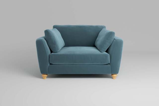 Daydream - Loveseat, Soft Touch Velvet / Sea Green