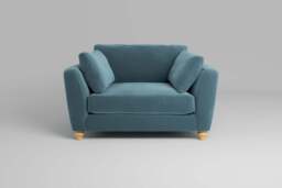 Daydream - Loveseat, Soft Touch Velvet / Sea Green