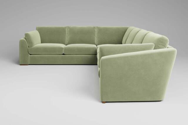 Muse - Extra Large Corner Sofa, Brushed Wool Feel / Sage - image 1