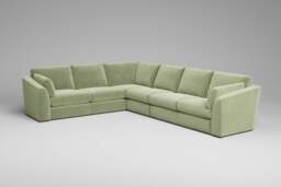 Muse - Extra Large Corner Sofa, Brushed Wool Feel / Sage - thumbnail 3
