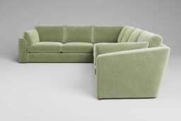Muse - Extra Large Corner Sofa, Brushed Wool Feel / Sage - thumbnail 1