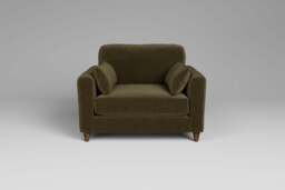 7th Heaven Midi - Loveseat, Luxe Woven Velvet / Forest Green