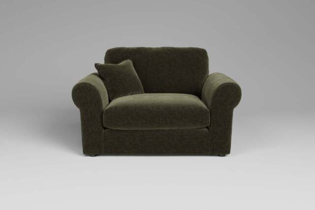 Mellow - Loveseat, Plush Chenille / Woodland Green