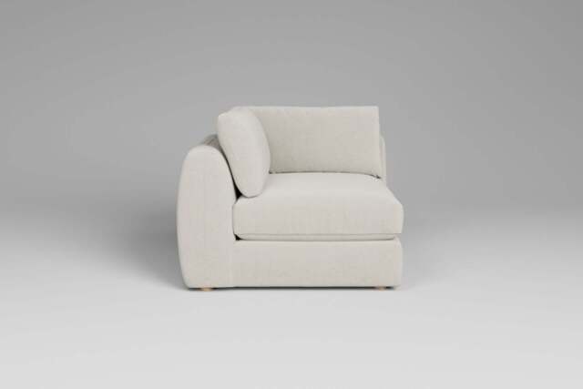 Zen - All-in-one - Corner, left & right arm, Luxe Woven Velvet / Snow / Full-Width Back Cushions - image 1