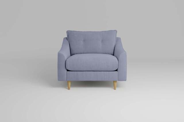 hush - Loveseat, Brushed Wool Feel / Denim - image 1