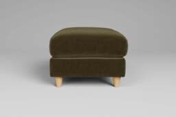 Cloud Nine - Footstool (Small), Luxe Woven Velvet / Forest Green