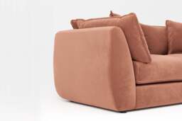 Utopia - 5 Piece - Rearrangeable Modular Sofa, Soft Touch Velvet / Cinnamon / Tailored Trim - thumbnail 3