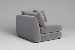 Utopia - All-in-one - Corner, left & right arm - Rearrangeable Modular Sofa, Brushed Wool Feel / Pewter / Casual Trim - thumbnail 4